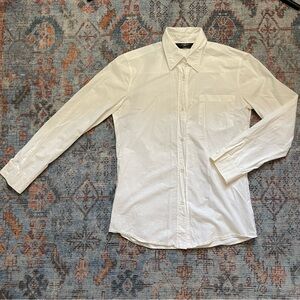Weekend by Maxmara white Oxford mother of pearl button up blouse made in Italy